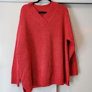 Carolyn Taylor Coral V-Neck Sweater - Size 3X